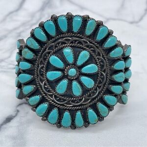 Sterling Silver Petit Point Women's Bracelet NEEDS REPAIR Southwestern